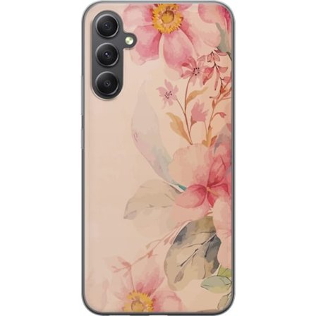 Samsung Galaxy A05s Läpinäkyvä kuori Värikkäät Kukat