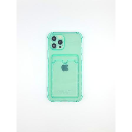 Grön Transparent Mobilskal Med Korthållare Till Iphone 13promax Grön