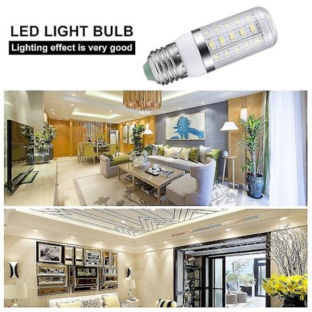 E27 7W 36 SMD 5730 Silver Side Light LED Majslampa