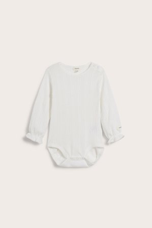 Newbie | Pitkähihainen body | Luonnonvalkoinen