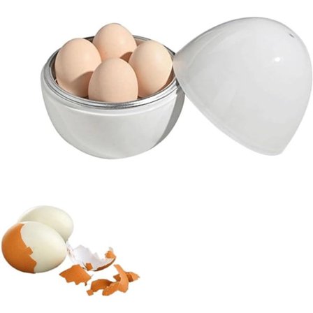 Æggekoger - 4 - Æggekogning under tryk til hård- og blødkogte æg - Hurtig mikroovnsæggekoger