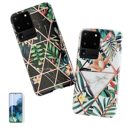 Samsung Galaxy S20 Ultra - Geometrinen kukkakuori Svart