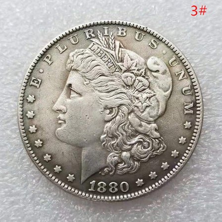 1. 1878-1887 USA Morgan Sølv Dollar $1 minnemynt C 3 Én størrelse