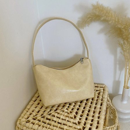 Moon Kvinnlig Handväska Dam Underarm Väska BEIGE