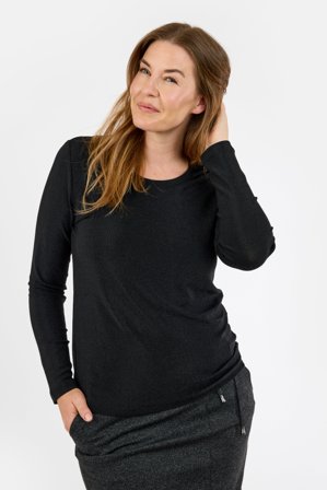 BRANDTEX - Langærmet T-shirt - Sort