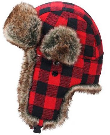 Avignon Flaps -talvihattu, musta/punainen