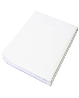 Ekologiskt underlakan enfärgad bomullspercale Vit - 240x260 cm - Classic Textiles