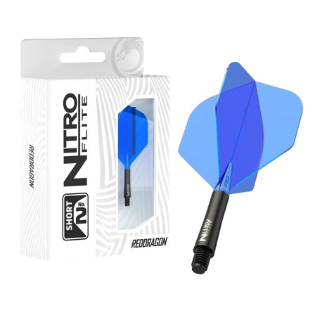 Nitro Flite - Integrated Flight and Shaft Black & Blue | Winmau.com Short