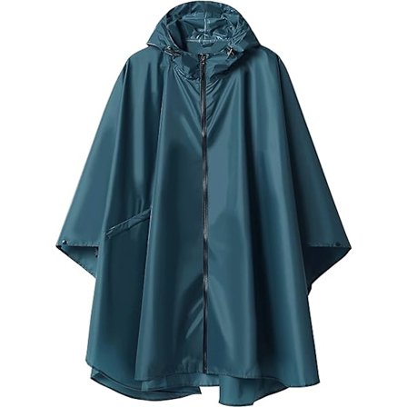 Aikuisten vedenpitävä poncho vetoketjulla