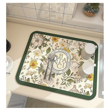 Superabsorberende Antislipp Stor Kjøkken Absorberende Avrenningsmatte Kaffe Oppvasktørke Matte Hurtig Tørk Baderom Avrenningsmatte Servisematte