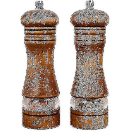 Retro Trä Pepparkvarn och Saltkvarn Set - 2-pack