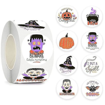 Pop Halloween-klistermærker Glansende Græskar 2 Styk