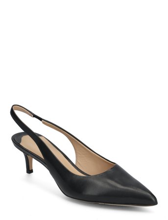 Lauren Ralph Lauren | Lolah Burnished Leather Slingback Pump | 39.5