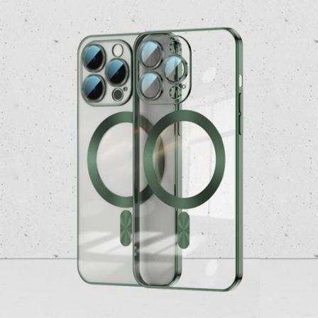 Magsafe Tåligt Skal Med Inbyggt Linsglas Till Iphone 14 Pro Transparent