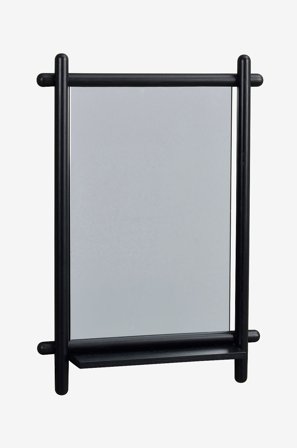 Rowico Home - Spejl med hylde Milford - Sort - Små spejle - Fra Homeroom
