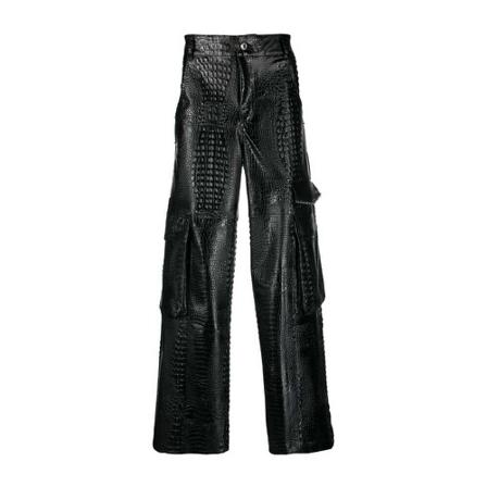 Gcds, Straight Trousers Zwart, Heren, Maat:L