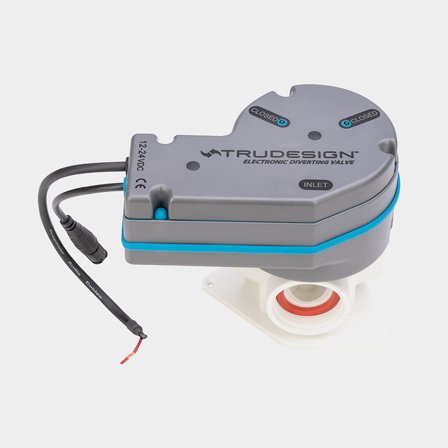 Valvola deviatrice elettronica TruDesign, 12 V / 24 V, 1 1/2" G (BSP) a 2 x 1 1/2" G (BSP) + pannello