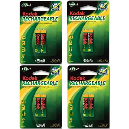 8st Laddningsbart AAA batteri Kodak 650mAh