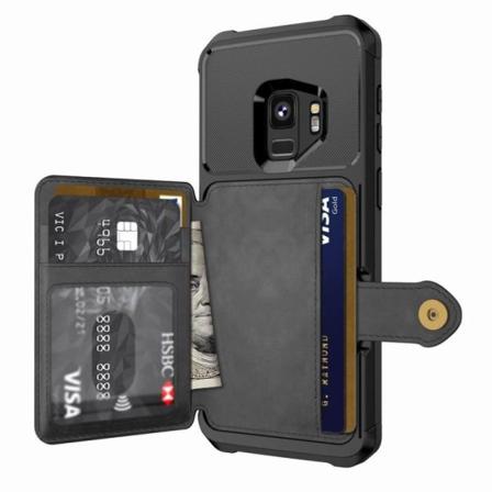 Samsung S9 Stöttåligt Premium Skal 4-fack Solid V3 Svart