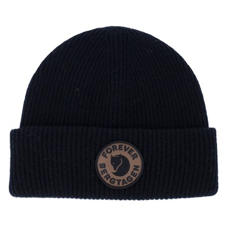 Fjällräven - Black cuff Beanie - Bergtagen Forever Wool Black Cuff @ Hatstore