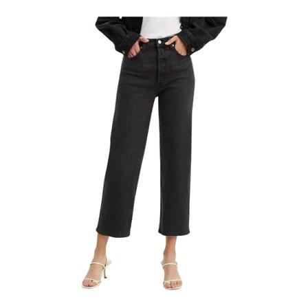 Levi's, Straight Jeans Zwart, Dames, Maat:W31