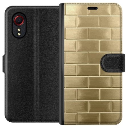Plånboksfodral till Samsung Galaxy Xcover 5 med Gyllene Murstenar