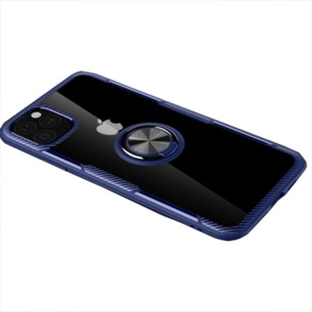 iPhone 11 - Stilrent Skal med Ringhållare (LEMAN) Marinblå