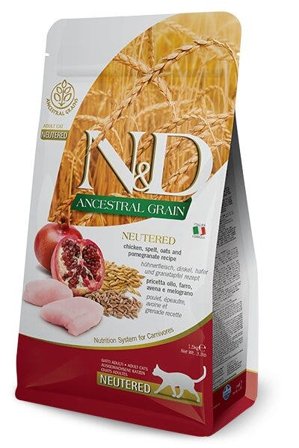 Farmina N&D Ancestral Grain Neutered Pollo E Melograno Gatti