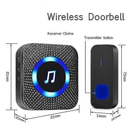 Led Trådløs Dørklokke 1000ft Udendørs Hjem Smart Kaldknap