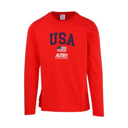 Autry Iconic TS L/S Rød, Herre T-shirts