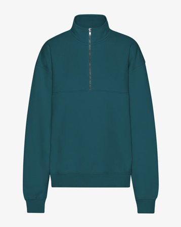 Organic Quarter Zip - Ocean Green - Female - S