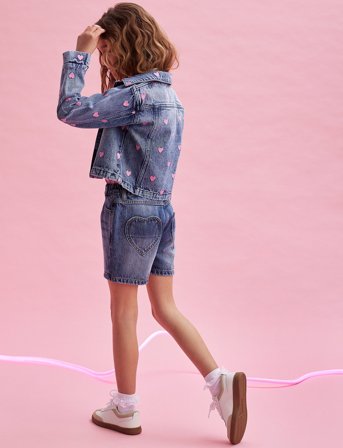 Creamie Shorts Denim - Blue - 140