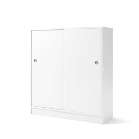 LANAB DESIGN Skåp B1200 3xA4 skjutdörrar H132,5cm vit - Lyreco - Kontorsmöbler och inredning - Skåp och hyllor - Skåp