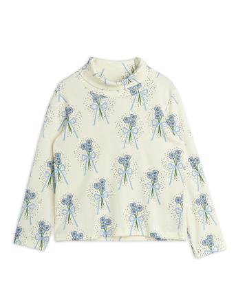 Winterflowers Turtleneck Aop Ls Tee Cream Mini Rodini
