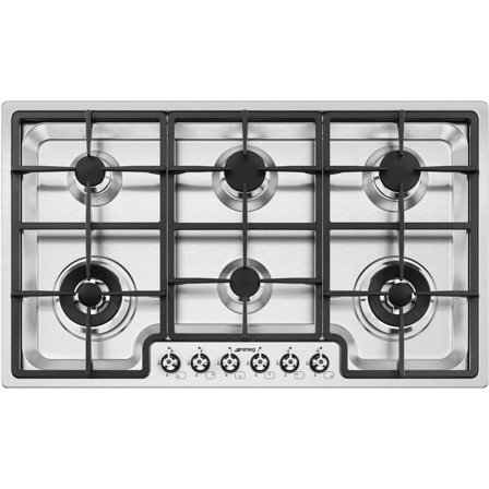 Smeg 90cm Gaskogeplade i Rustfrit Stål | KitchenOne