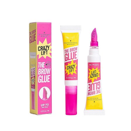 The Brow Glue Crazy Lift - 16 timmars starkt fäste Brow Lamination Gel med inbyggd stylingkam - Klar ögonbrynsgel, vattentät och svettsäker