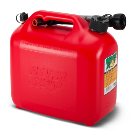 Benzindunk Never Stop m. Autostop 10L, Rød