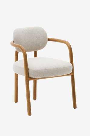 Kave Home - Tuoli Melqui - Ruskea - Käsinojalliset tuolit - - Homeroom