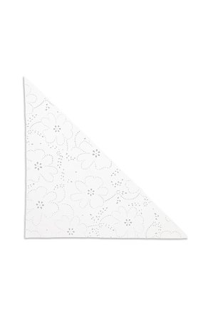 Floral Broderie Bandana Scarf Soft White