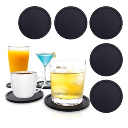 8 stk Silikonkoppunder BPA-fri Silikon Sklisikker Koppunder Glasskoppunder for Bar, Stue, Kjøkken, Kontor