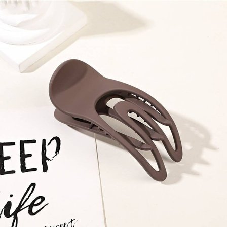 Flade Hårklemmer Hårklo KAFFE