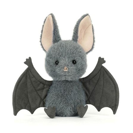 Jellycat Broox 22cm Flaggermus Plysjleke Støvpose Unik Halloween-atmosfære dekorasjon