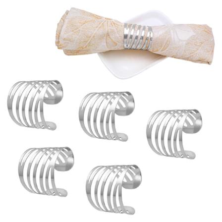 (Sølv)Serviettringer og -holdere, 12 stk. Serviettring i metall