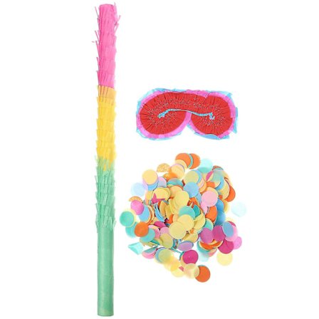 1 Set Födelsedagsfest Pinata Stick Papperspinata Stick Konfetti Pappersglasögon