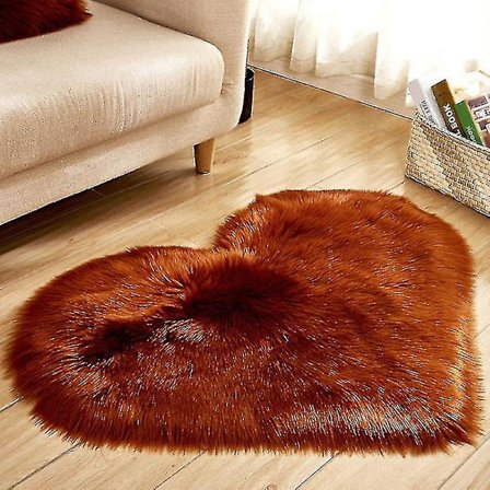 Pehmeä pörrömatto sydämen muotoinen matto makuuhuoneeseen, yksivärinen pehmomatto, korkealaatuinen