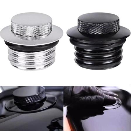 Motorcykelmodifierade tillbehör Harley modifierad bränsletanklock av cover Cnc bränsletank pop-up cap black