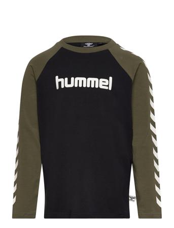 Hmlboys T-Shirt L/S Sport T-shirts Long-sleeved T-shirts Khaki Green Hummel