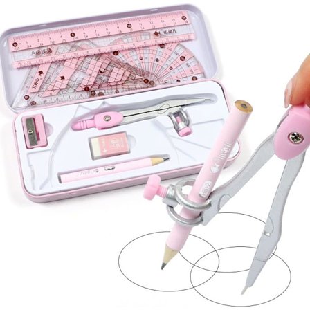 Professionel Kompas, Kompasser, Kompas Sæt med Lineal Vinkelmåler