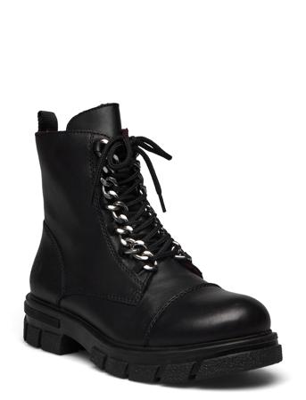 Z9110-00 Shoes Boots Ankle Boots Laced Boots Svart Rieker*Betinget Tilbud