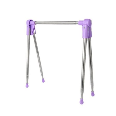 Sammenleggbart klesstativ for klær, portabelt stativ for innendørs tørking, lilla